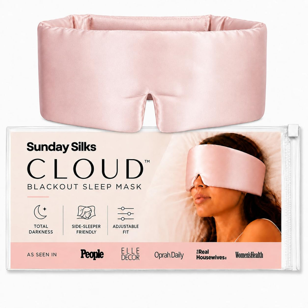 SUNDAYSILKS Silk Sleep Mask, Silk Eye Mask for Sleeping, Women & Men, Olive