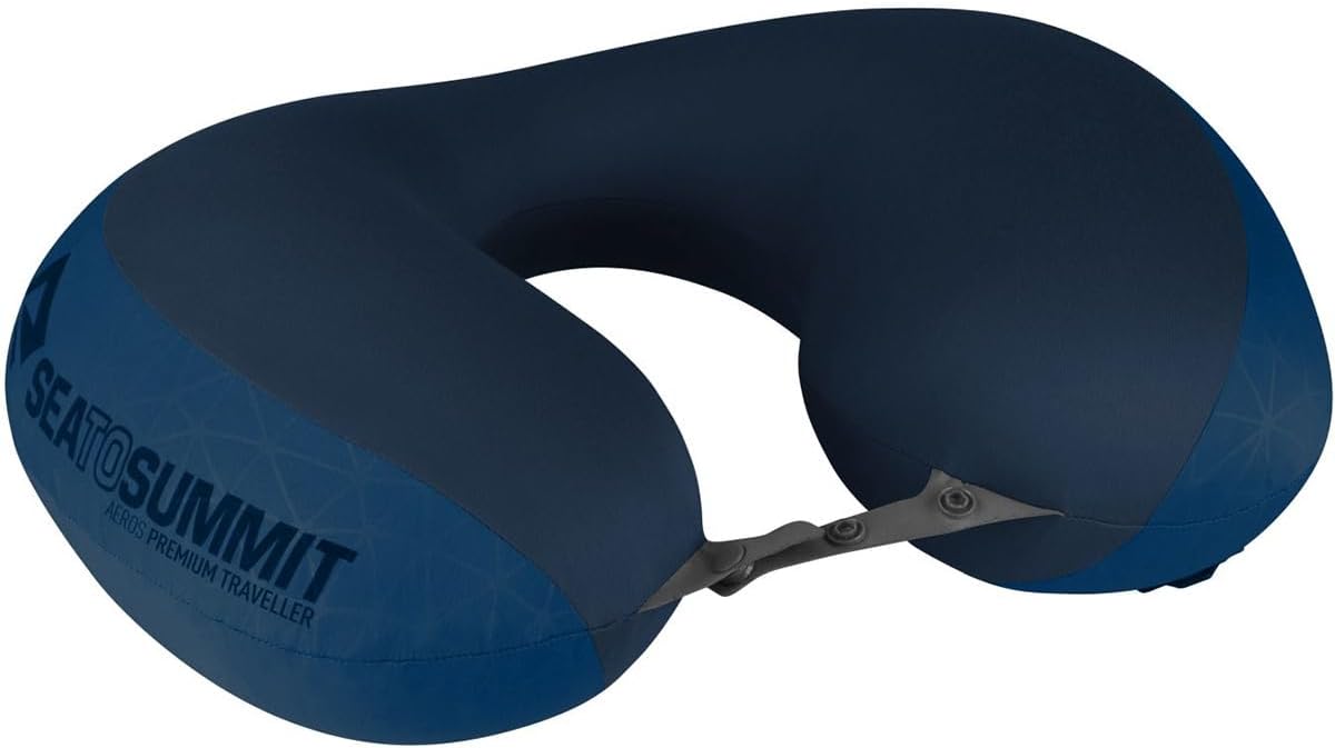 Sea to Summit Aeros Premium Traveller Inflatable Neck Pillow, Navy Blue