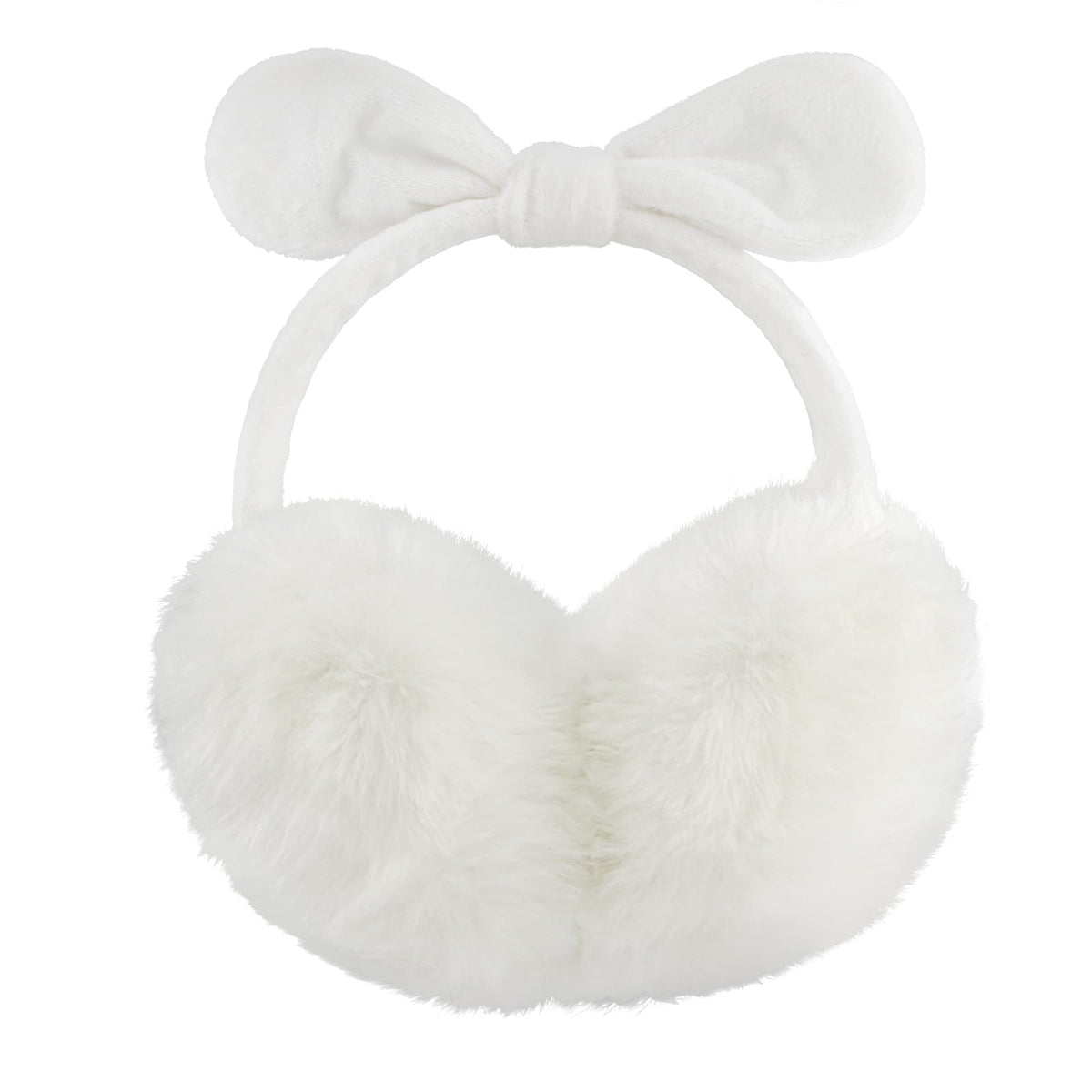 POXIMI Women Winter Earmuffs Girl Ski Adjustable Ear Covers for Kid Cute Bow Ear Warmer Outdoor Earmuff Fleece Lining