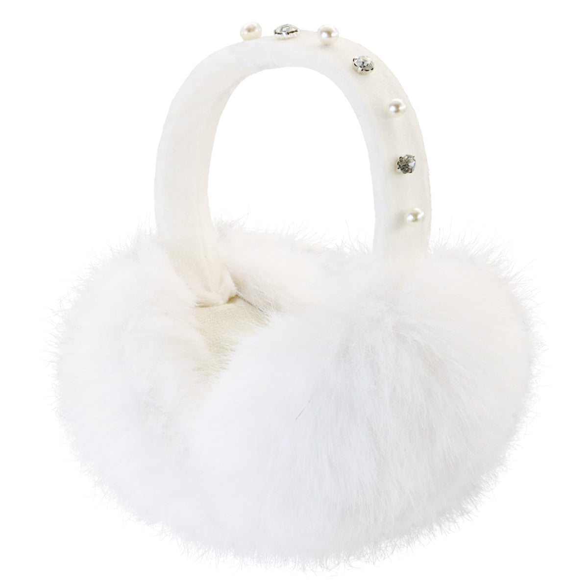 RUIKUNA Women Winter Ear Muffs Fluffy Faux Fur Earmuffs Foldable Ear Warmer Girls Soft Ear Covers
