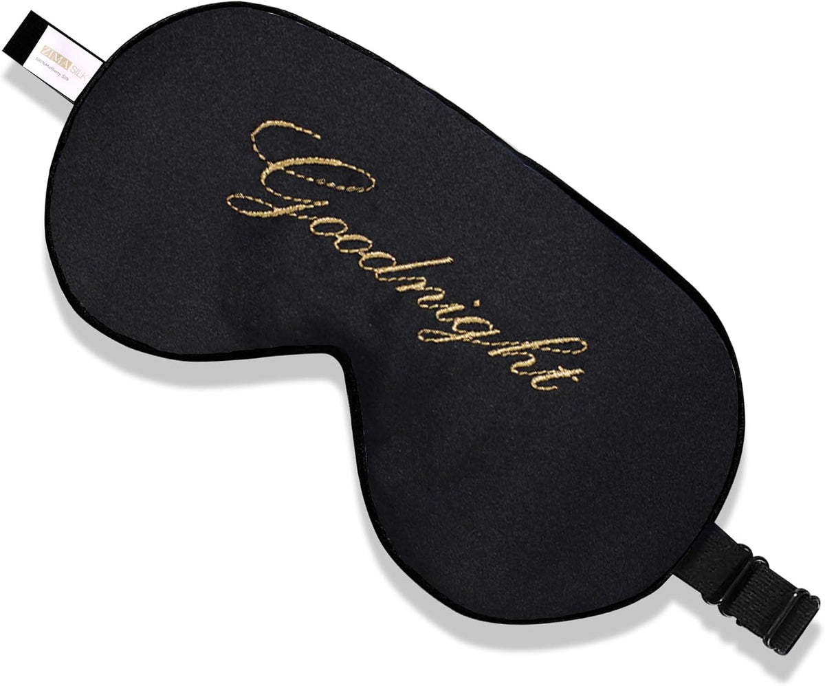 ZIMASILK Adjustable 100% Mulberry Silk Sleep Mask