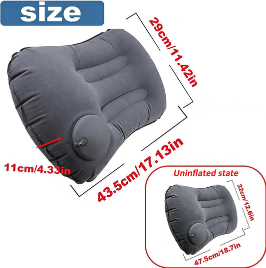 2 Pack 17 in Ultralight Inflatable Pillow Travel Pillow,Camping Pillow for Neck & Lumbar Support,Beach,Camping,Traveling,Hiking,Napping,Desk Rest(Gray)