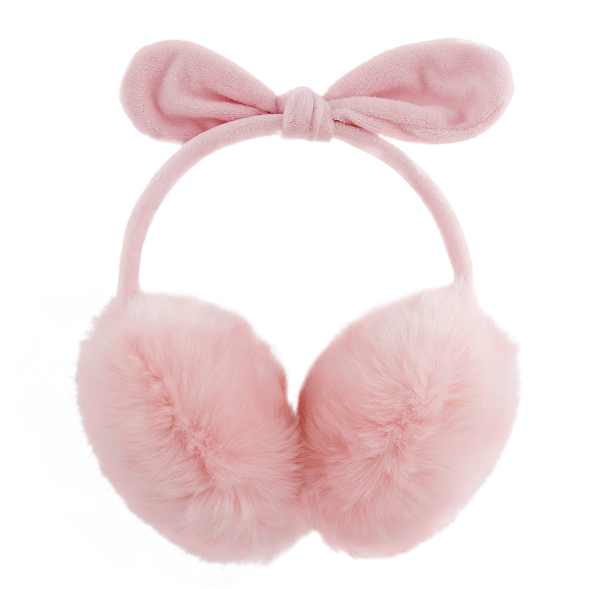 POXIMI Women Winter Earmuffs Girl Ski Adjustable Ear Covers for Kid Cute Bow Ear Warmer Outdoor Earmuff Fleece Lining