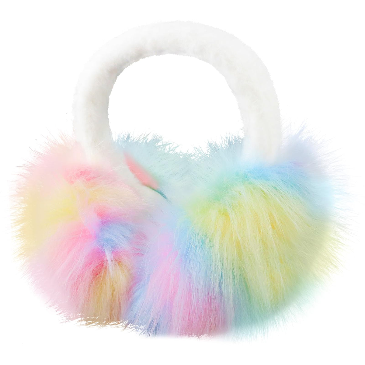 RUIKUNA Women Winter Ear Muffs Fluffy Faux Fur Earmuffs Foldable Ear Warmer Girls Soft Ear Covers