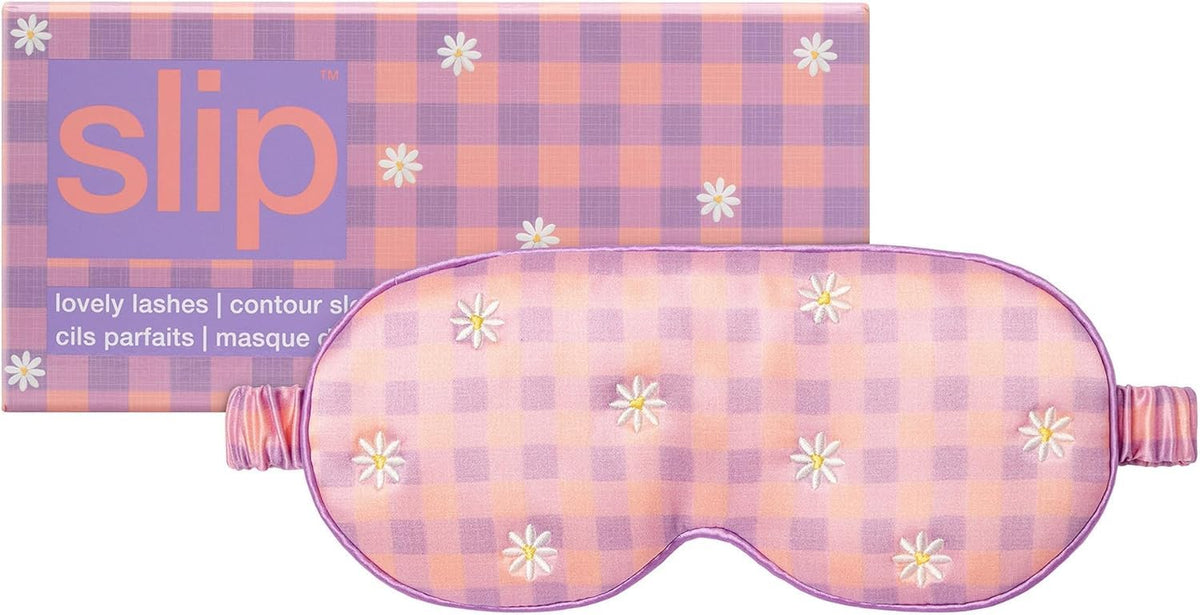 Slip Silk Contour Sleep Mask, Black - Lash-Friendly Design, Blocks Light