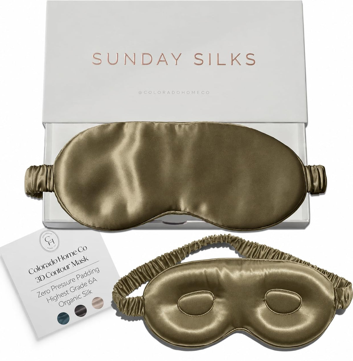 SUNDAYSILKS™ Exclusive Mulberry Silk Sleep Mask | Soft Eye Covers, Blackout Sleeping Mask for Women & Men | Silk Eye Mask for Sleep, Travel, and Relaxation | Antifaz para Dormir [Midnight Black]