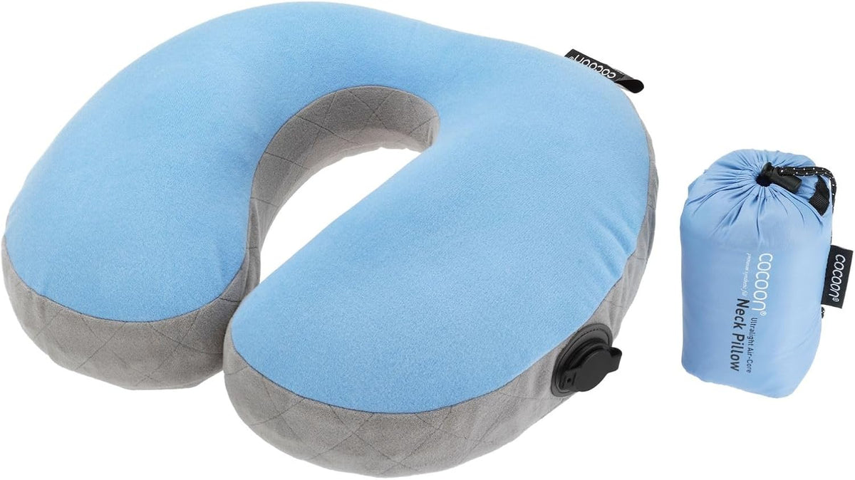 COCOON U-Shaped AirCore Travel Pillow - Light Blue