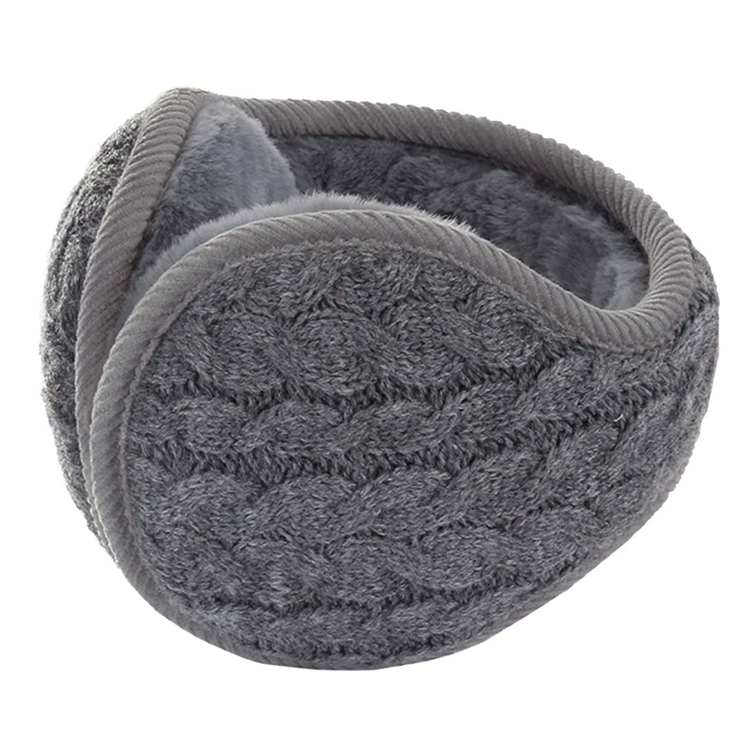 Surblue Unisex Warm Knit Earmuffs Ladies Outdoor Soft Cozy Winter Pure Color Fur Earwarmer