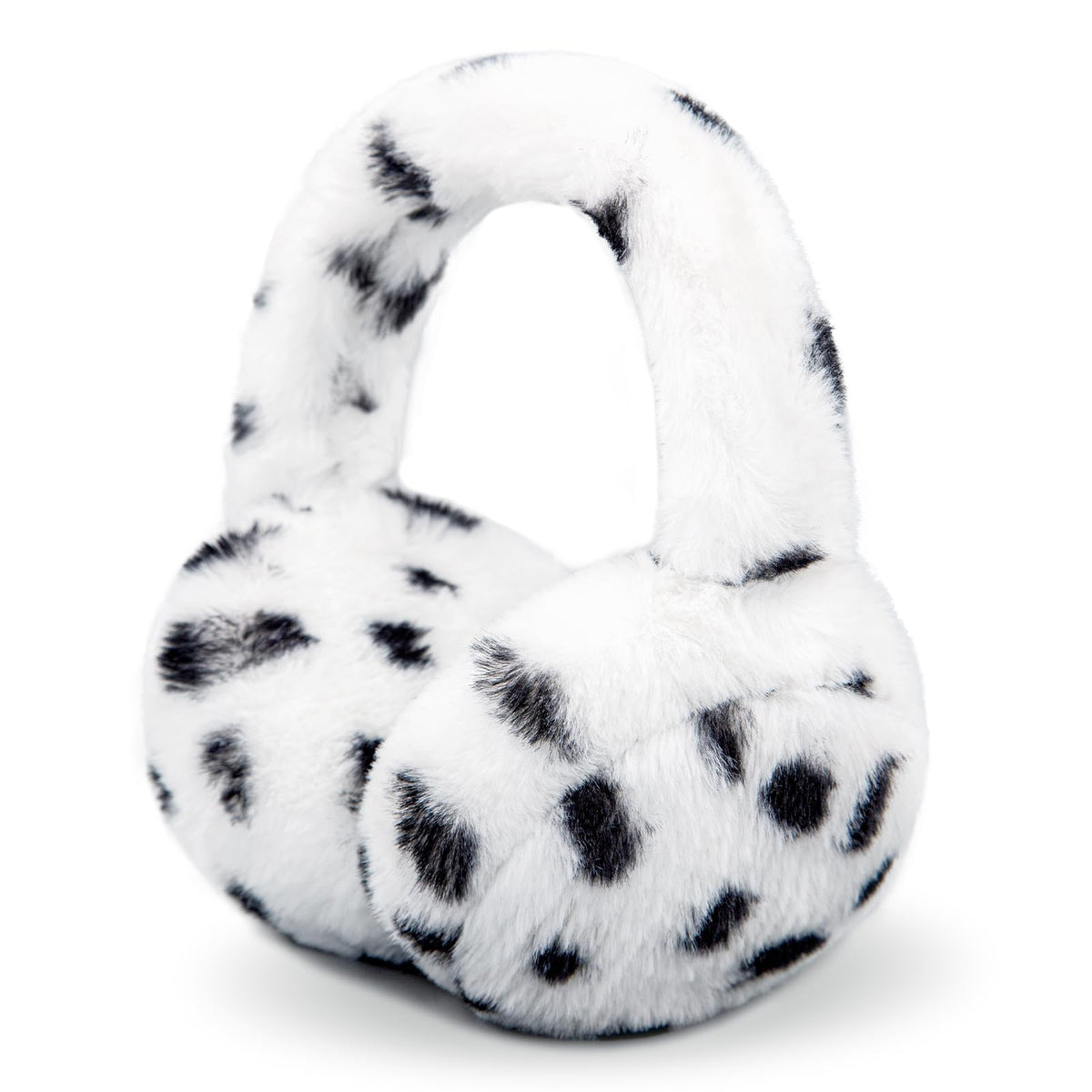 Winter Ear Muffs for Women Girls Faux Fur Cute White Earmuffs Fluffy Ear Warmers Foldable Ear Covers Outdoor