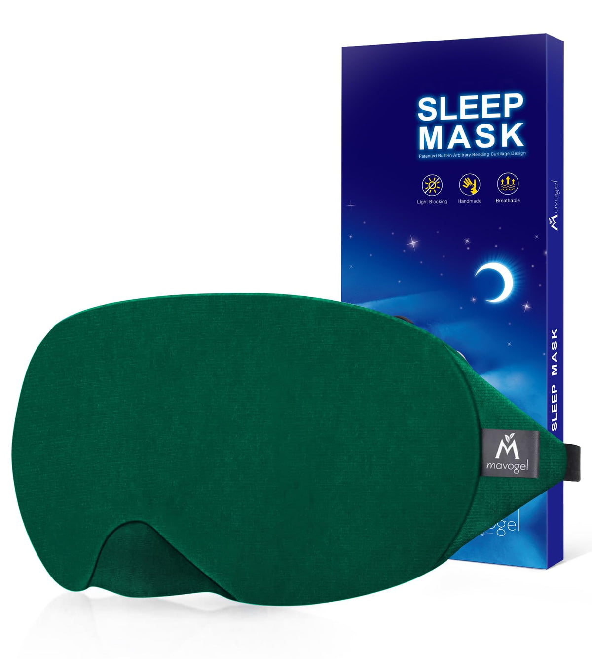 Mavogel Cotton Sleep Eye Mask, Light Blocking with Adjustable Nose Bridge