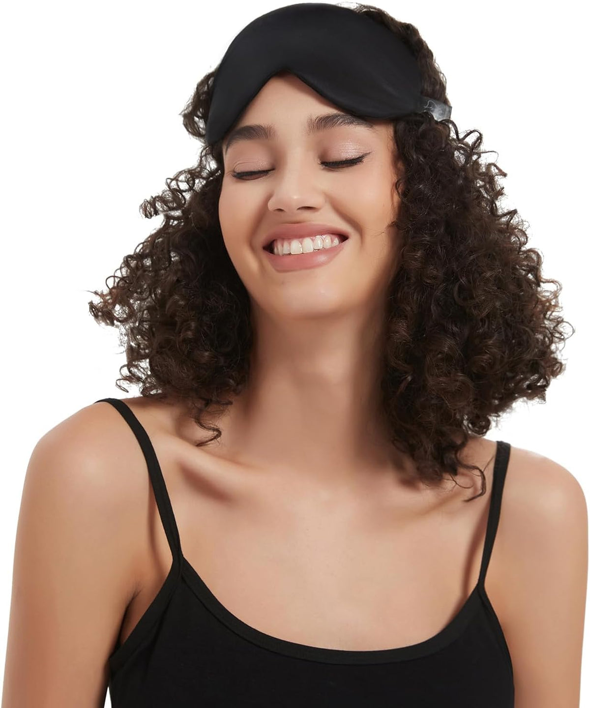 Alaska Bear Sleep Mask Silk Eye Cover with Shaped Pad, Machine Washable