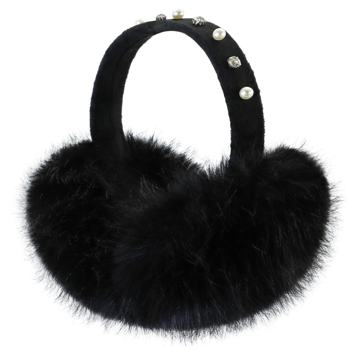 RUIKUNA Women Winter Ear Muffs Fluffy Faux Fur Earmuffs Foldable Ear Warmer Girls Soft Ear Covers
