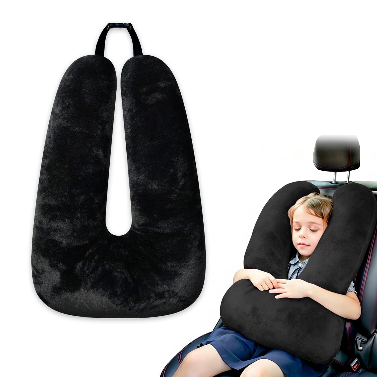 Atablyn Travel Pillows for Car Back Seat U Shaped Travel Pillow Cushion Car Pillow for Family Sleeping Airplane Adults and Children Head Neck and Body Support Long Distance Journey Accessories