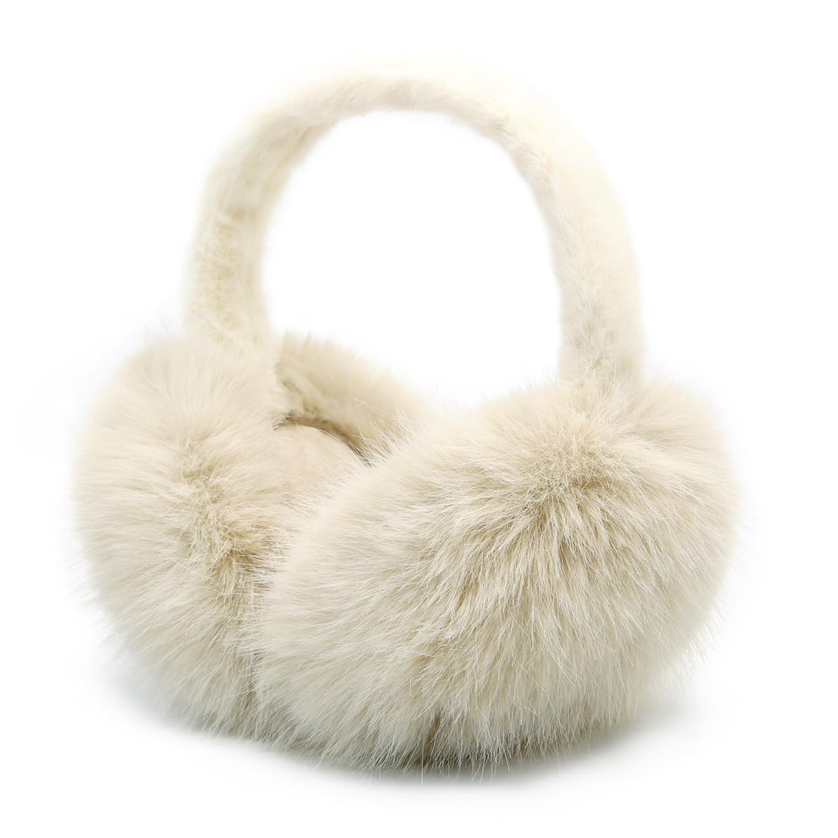 RUIKUNA Women Winter Ear Muffs Fluffy Faux Fur Earmuffs Foldable Ear Warmer Girls Soft Ear Covers