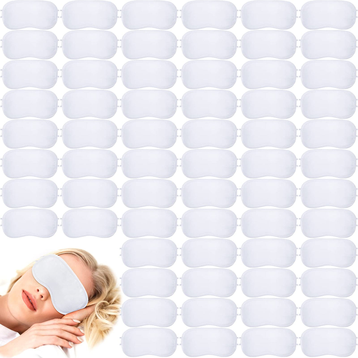 Tarpop 100 Pcs Eye Masks Adjustable Sleeping Mask, Dark Green