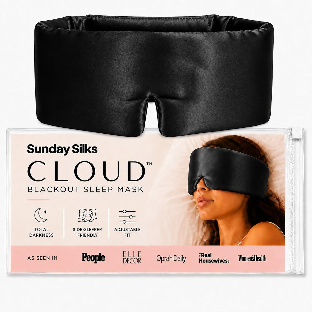 SUNDAYSILKS Silk Sleep Mask, Silk Eye Mask for Sleeping, Women & Men, Olive