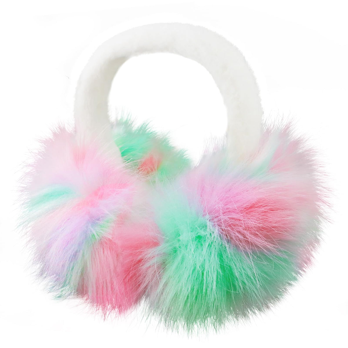 RUIKUNA Women Winter Ear Muffs Fluffy Faux Fur Earmuffs Foldable Ear Warmer Girls Soft Ear Covers