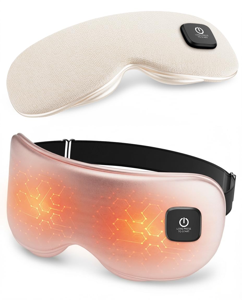 Cordless Rechargeable Heated Eye Mask for Dry Eye with 2 Replaceable Shells