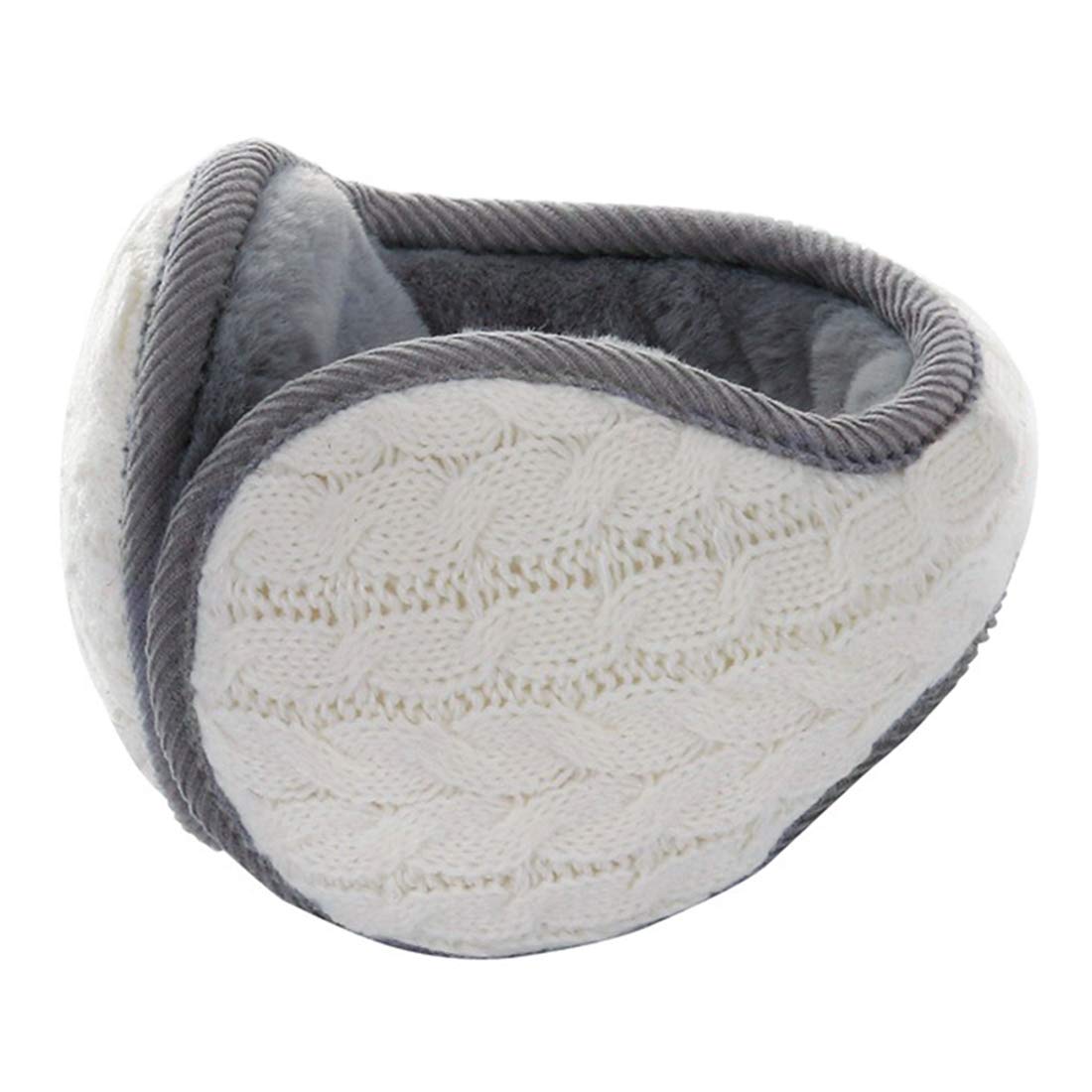 Surblue Unisex Warm Knit Earmuffs Ladies Outdoor Soft Cozy Winter Pure Color Fur Earwarmer