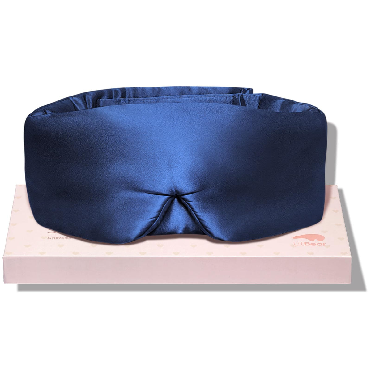 LitBear Silk Sleep Mask for Side Sleeper, Eye Mask Sleeping for Women Men