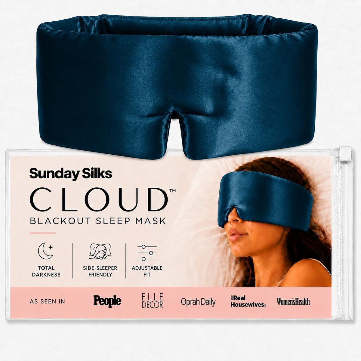 SUNDAYSILKS Silk Sleep Mask, Silk Eye Mask for Sleeping, Women & Men, Olive