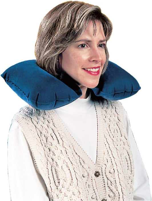 Carex Inflatable Travel Pillow - Inflatable Airplane Pillow and Neck Pillow - Folds Flat for Traveling