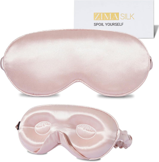 ZIMASILK Adjustable 3D 22 Momme 100% Mulberry Silk Sleep Mask