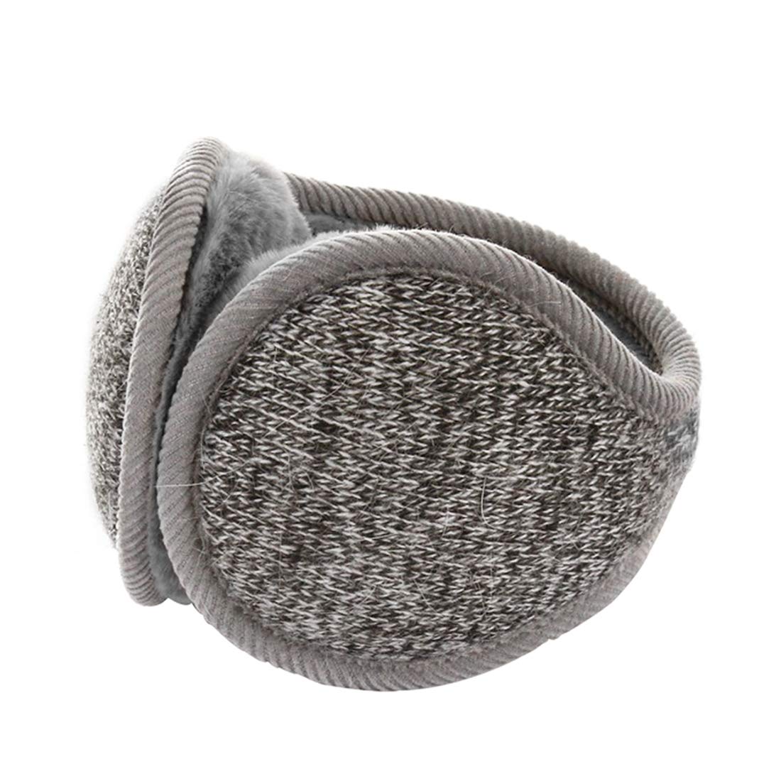 Surblue Unisex Warm Knit Earmuffs Ladies Outdoor Soft Cozy Winter Pure Color Fur Earwarmer