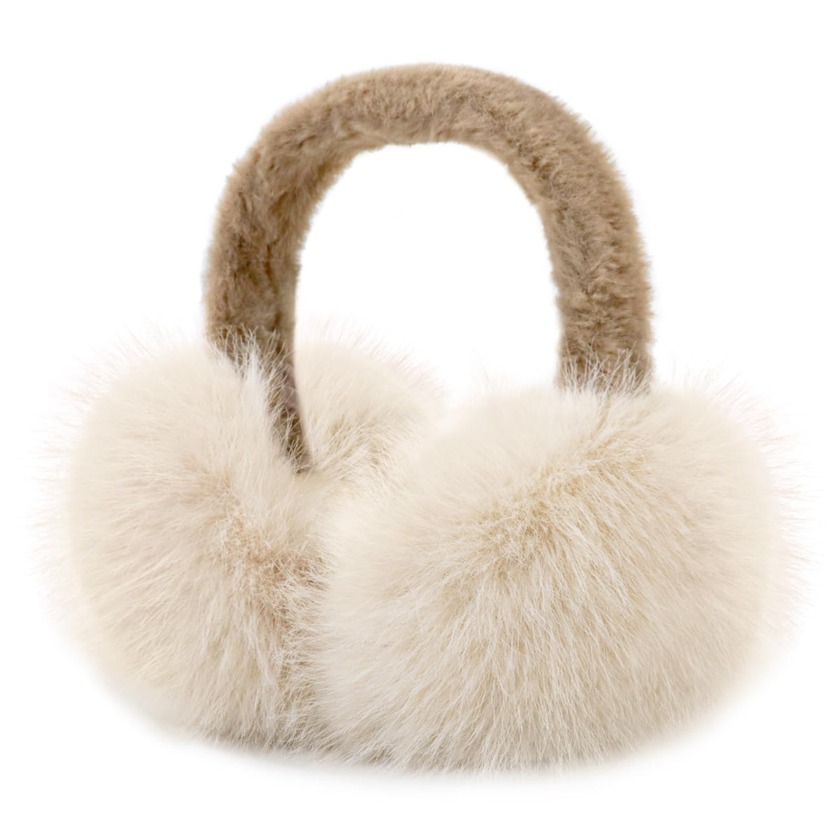 RUIKUNA Women Winter Ear Muffs Fluffy Faux Fur Earmuffs Foldable Ear Warmer Girls Soft Ear Covers