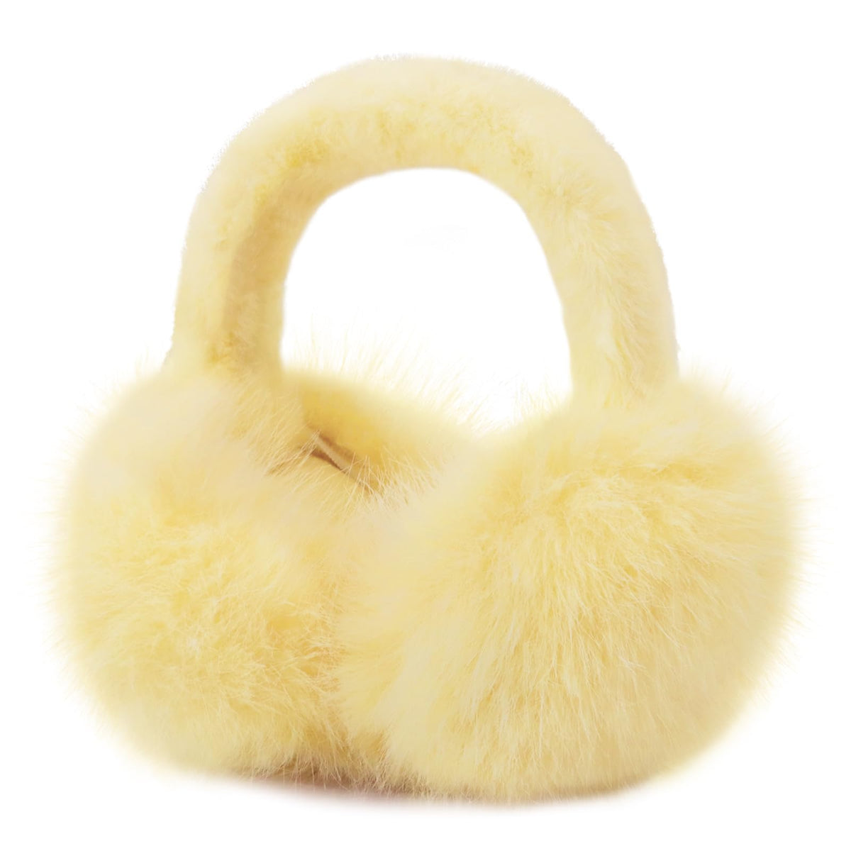 RUIKUNA Women Winter Ear Muffs Fluffy Faux Fur Earmuffs Foldable Ear Warmer Girls Soft Ear Covers