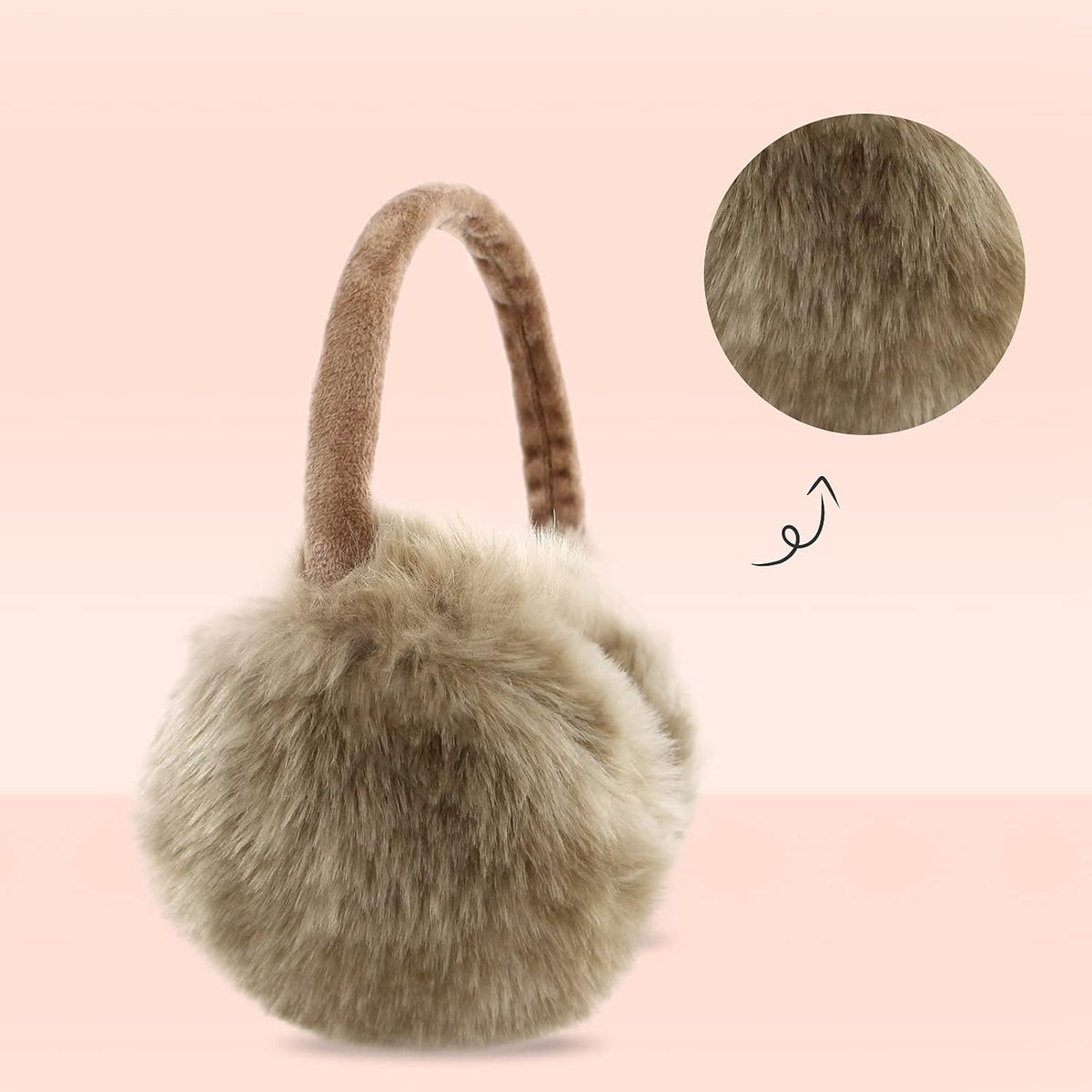 POXIMI Women Winter Earmuffs Girl Ski Adjustable Ear Covers for Kid Cute Bow Ear Warmer Outdoor Earmuff Fleece Lining