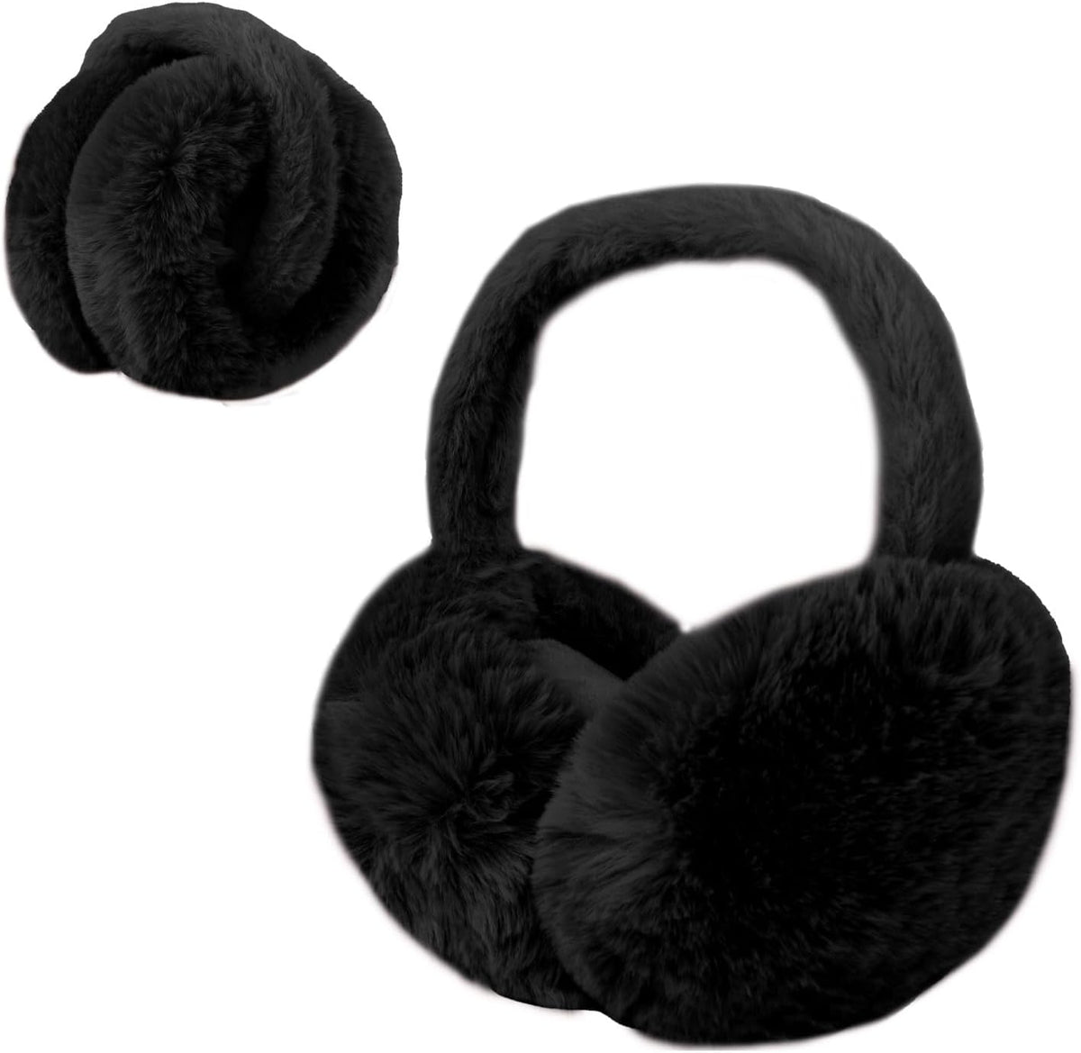 1 Pcs Headband Winter, Ear Muffs for Women & Men, Foldable Fluffy Earmuffs with Headband, Headband Winter