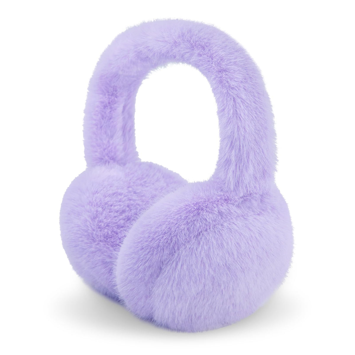 Winter Ear Muffs for Women Girls Faux Fur Cute White Earmuffs Fluffy Ear Warmers Foldable Ear Covers Outdoor