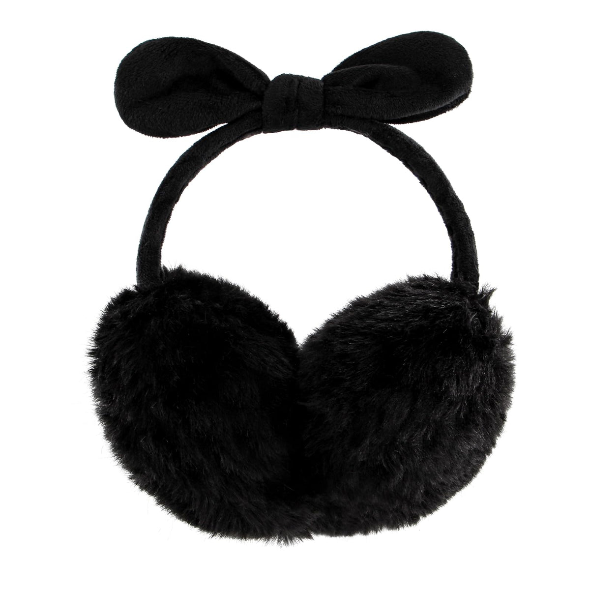 POXIMI Women Winter Earmuffs Girl Ski Adjustable Ear Covers for Kid Cute Bow Ear Warmer Outdoor Earmuff Fleece Lining