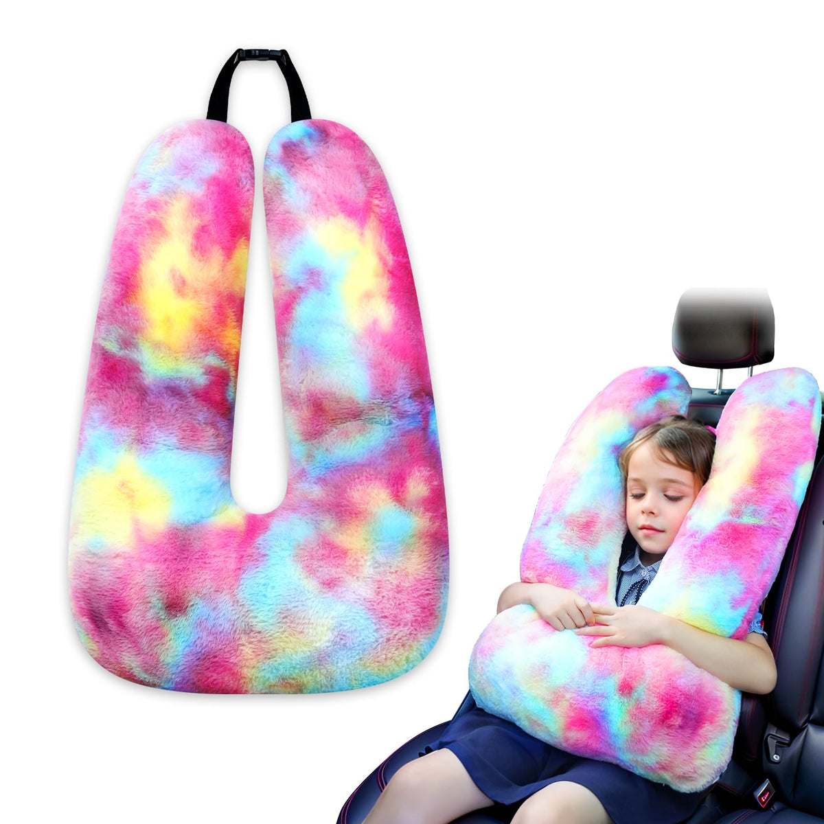 Atablyn Travel Pillows for Car Back Seat U Shaped Travel Pillow Cushion Car Pillow for Family Sleeping Airplane Adults and Children Head Neck and Body Support Long Distance Journey Accessories