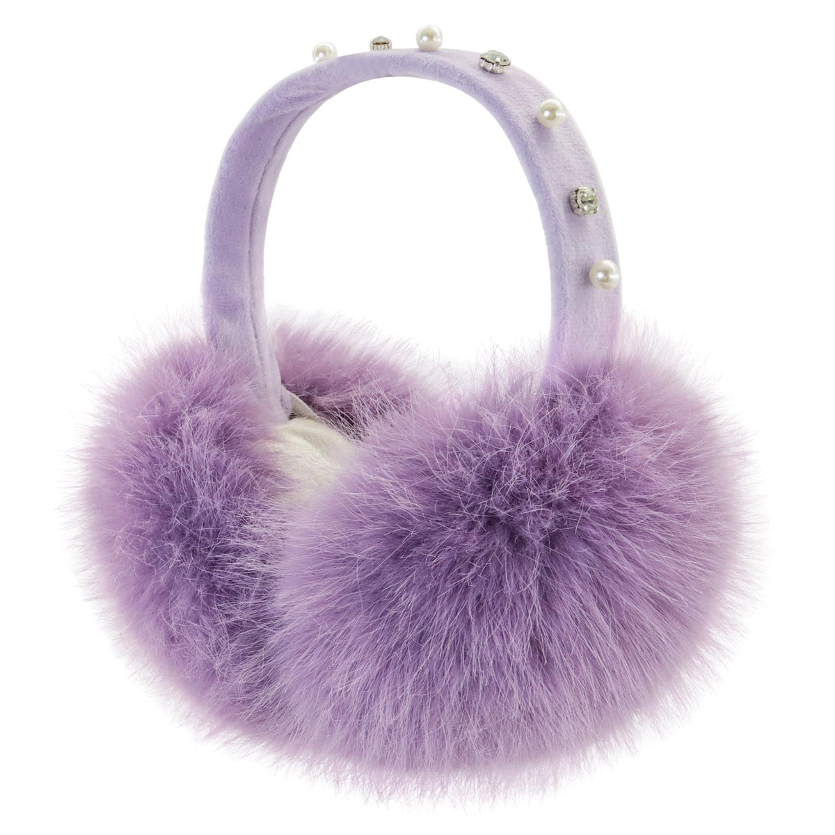 RUIKUNA Women Winter Ear Muffs Fluffy Faux Fur Earmuffs Foldable Ear Warmer Girls Soft Ear Covers