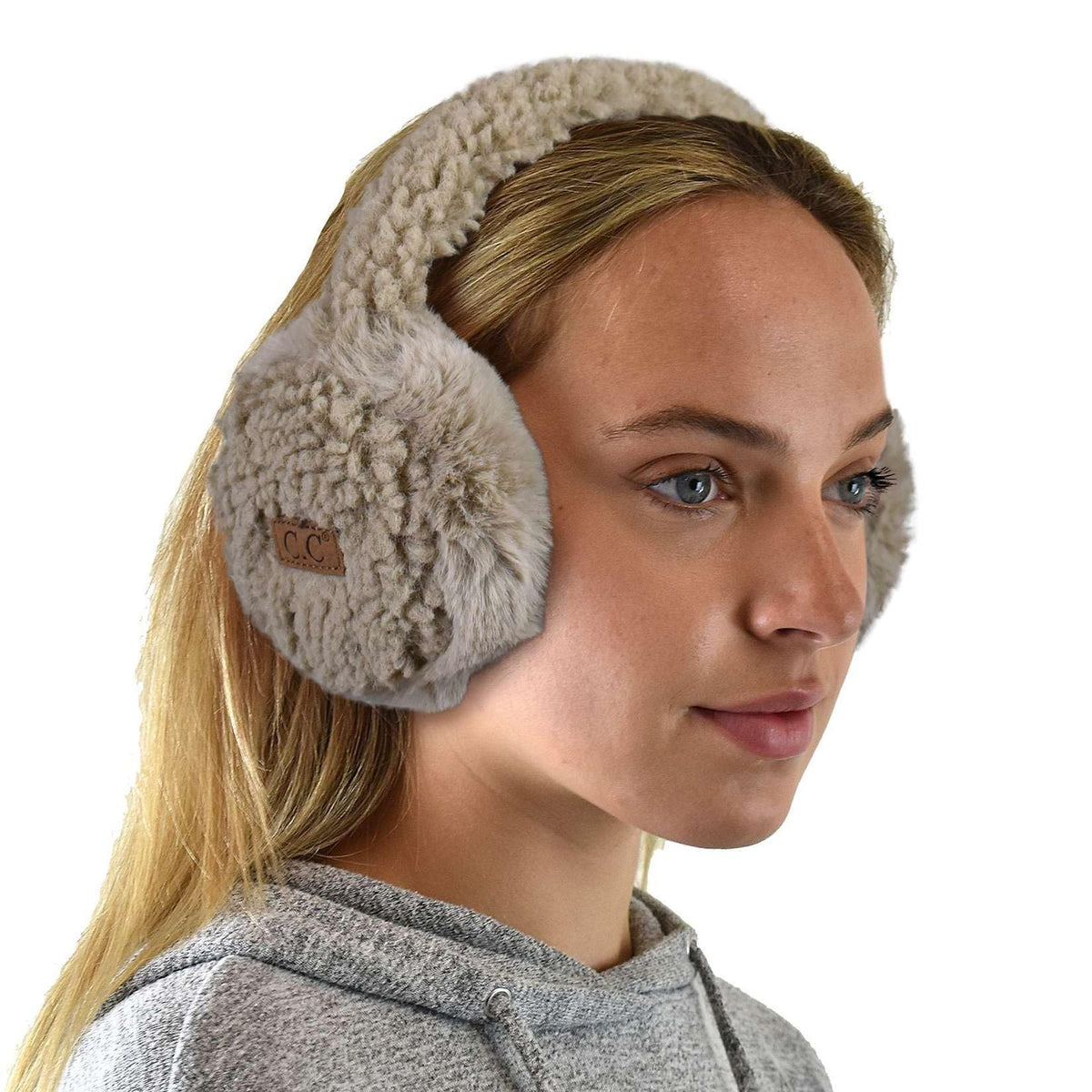 C.C Soft Winter Warm Adjustable Headband Ear Warmer Earmuffs