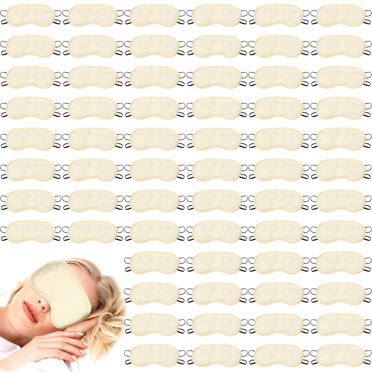 Tarpop 100 Pcs Eye Masks Adjustable Sleeping Mask, Dark Green