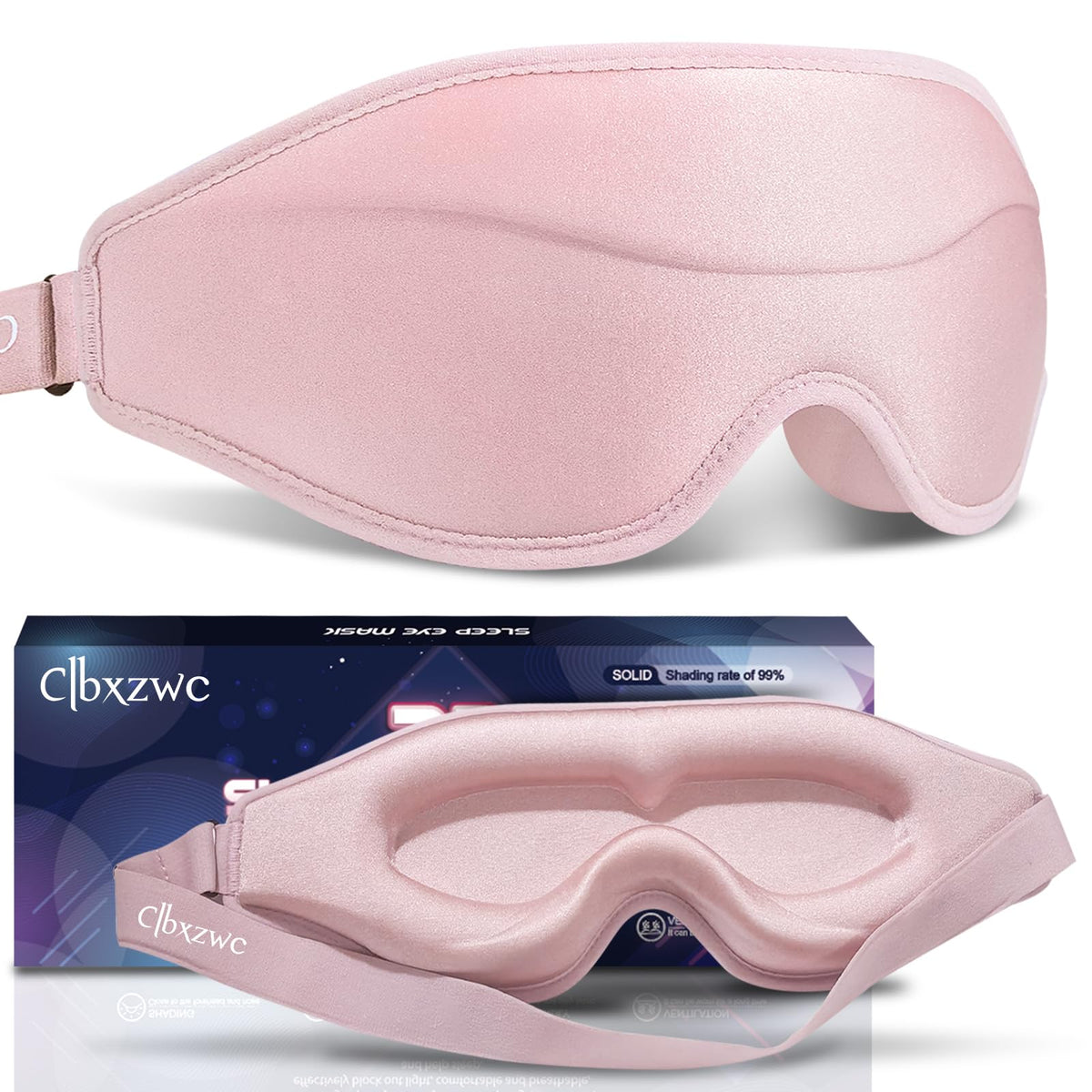 3D Advanced Eye Mask for Sleeping, Ultra Delicate Soft Skin Friendly Eye mask,100% Blackout Sleep Eye Mask for Sleep, Eyelash Extension Sleep mask, Sleeping Eye Masks for Men and Women