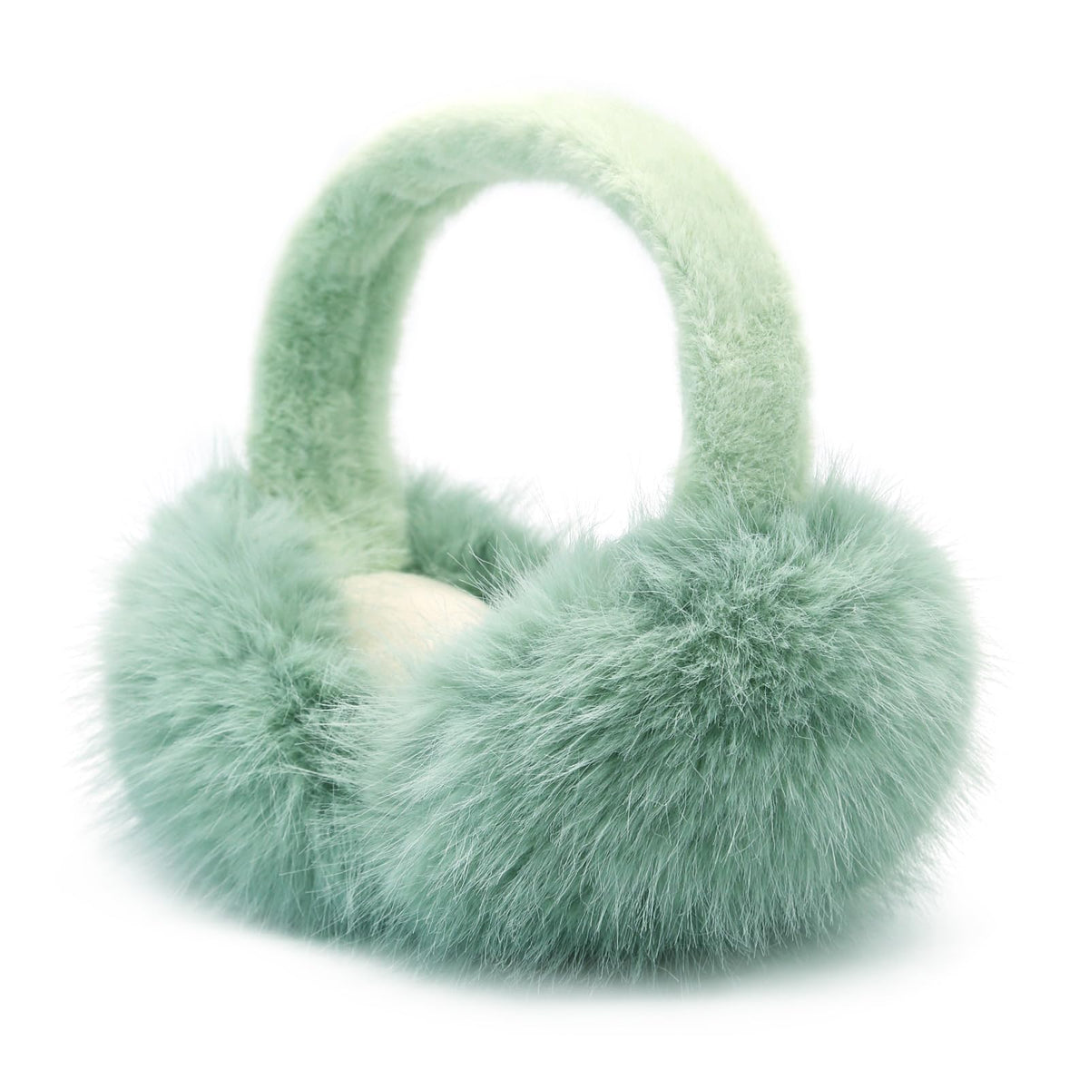 RUIKUNA Women Winter Ear Muffs Fluffy Faux Fur Earmuffs Foldable Ear Warmer Girls Soft Ear Covers
