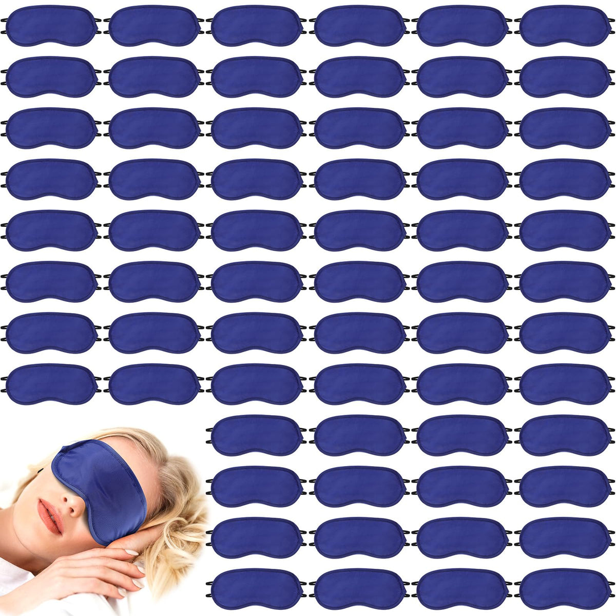 Tarpop 100 Pcs Eye Masks Adjustable Sleeping Mask, Dark Green