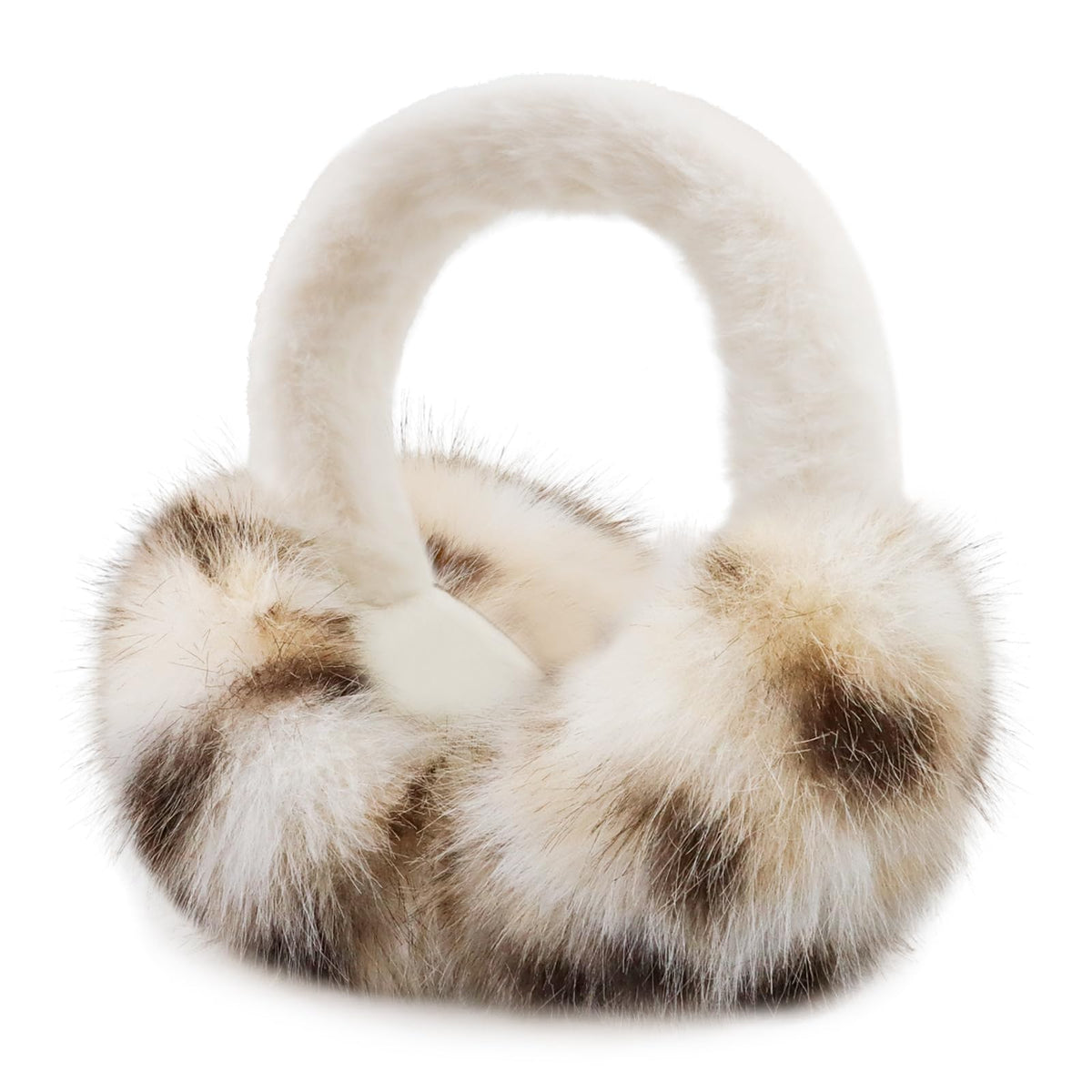 RUIKUNA Women Winter Ear Muffs Fluffy Faux Fur Earmuffs Foldable Ear Warmer Girls Soft Ear Covers