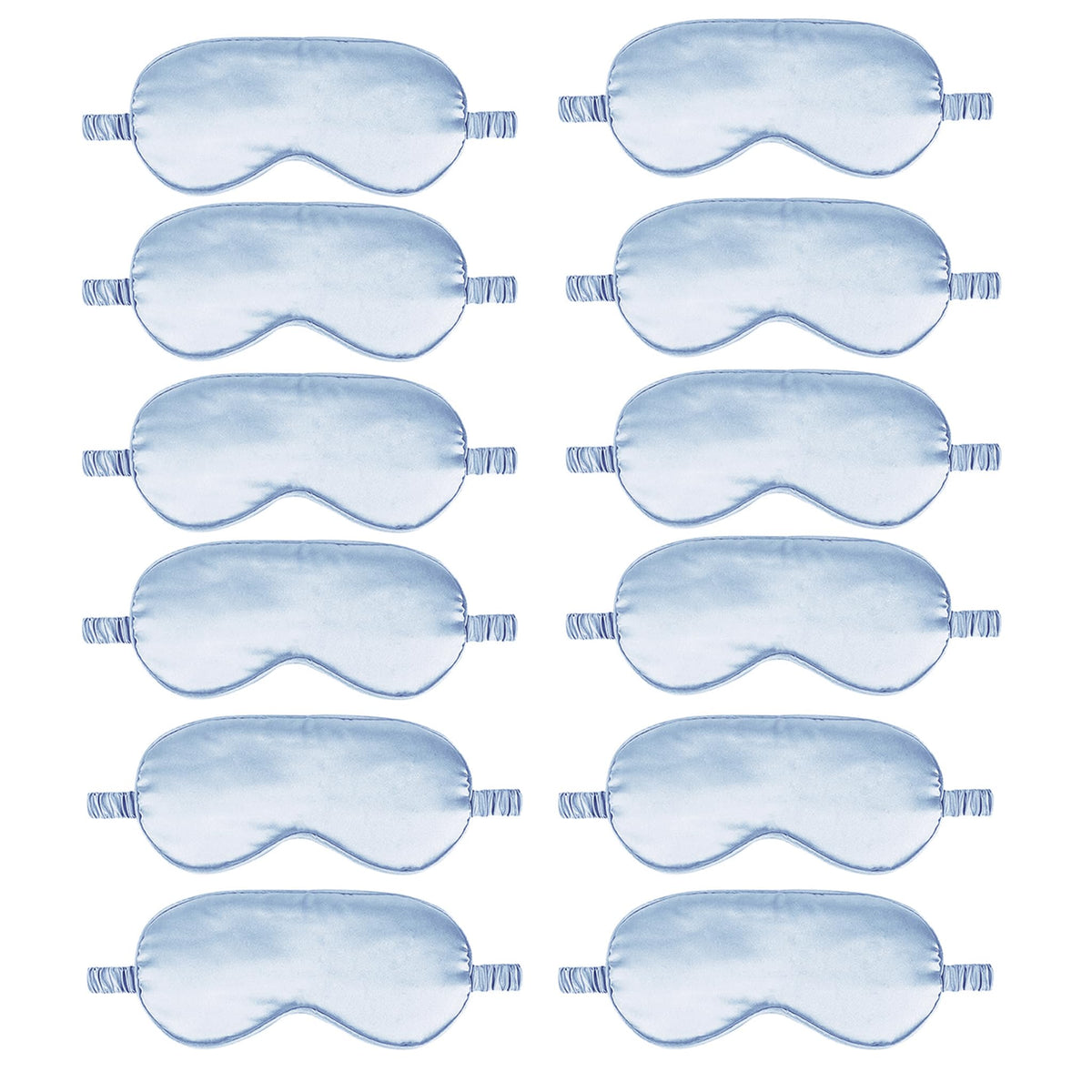 12PACK Silky Sleep Masks Satin Eye Mask Silk Eyes Cover for Sleeping Blackout Eyeshades Soft Blindfold Travel Nap Gifts