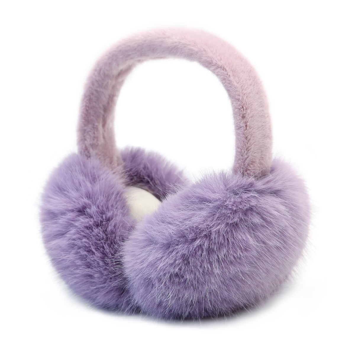RUIKUNA Women Winter Ear Muffs Fluffy Faux Fur Earmuffs Foldable Ear Warmer Girls Soft Ear Covers