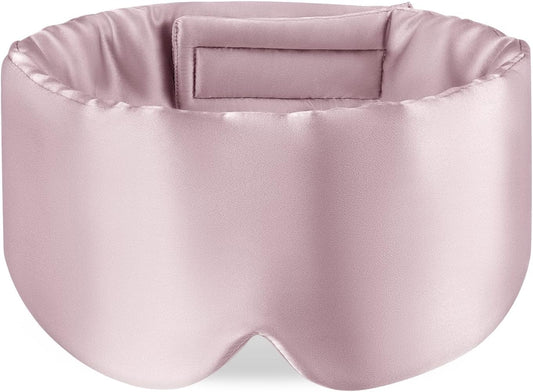 Zenssia 100% Mulberry Silk Sleep Mask Eye Mask for Men and Women,Light Plum