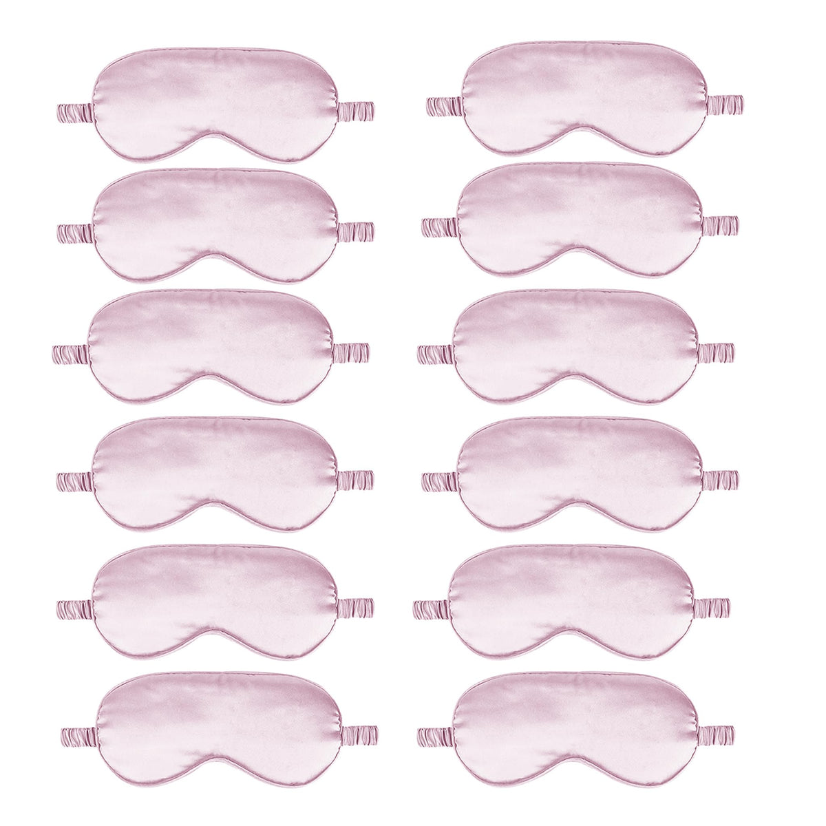 12PACK Silky Sleep Masks Satin Eye Mask Silk Eyes Cover for Sleeping Blackout Eyeshades Soft Blindfold Travel Nap Gifts