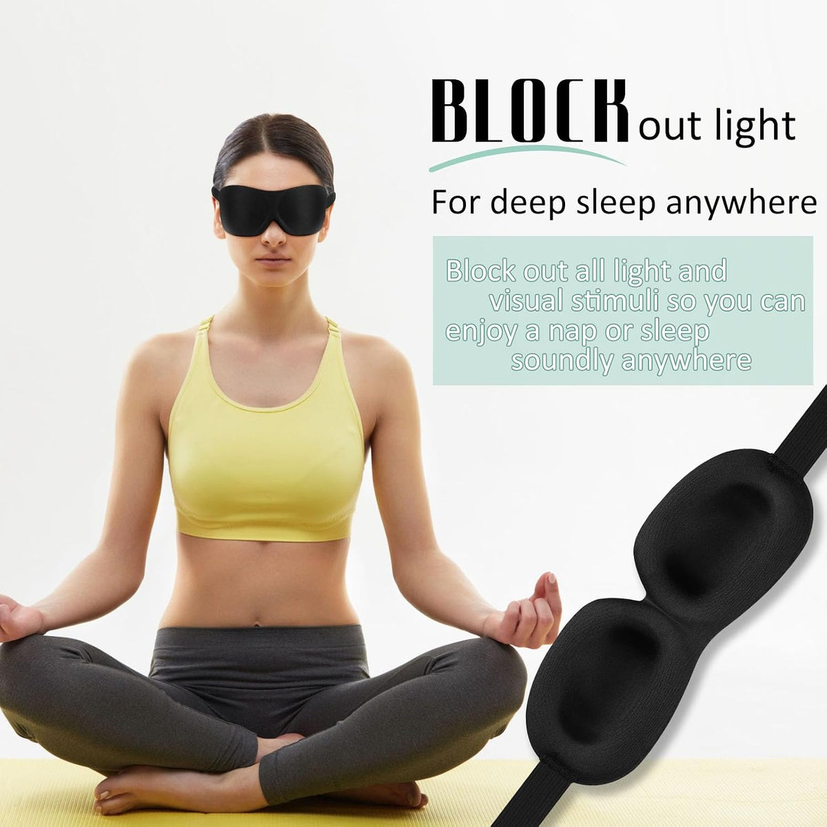 8 Pcs Sleep Mask 3D Eye Masks for Sleeping, Medium, Fresh Colors