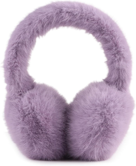 PESAAT Warm Ear muffs for Women Winter Fluffy Ear Warmer Faux Fur Ear Cover