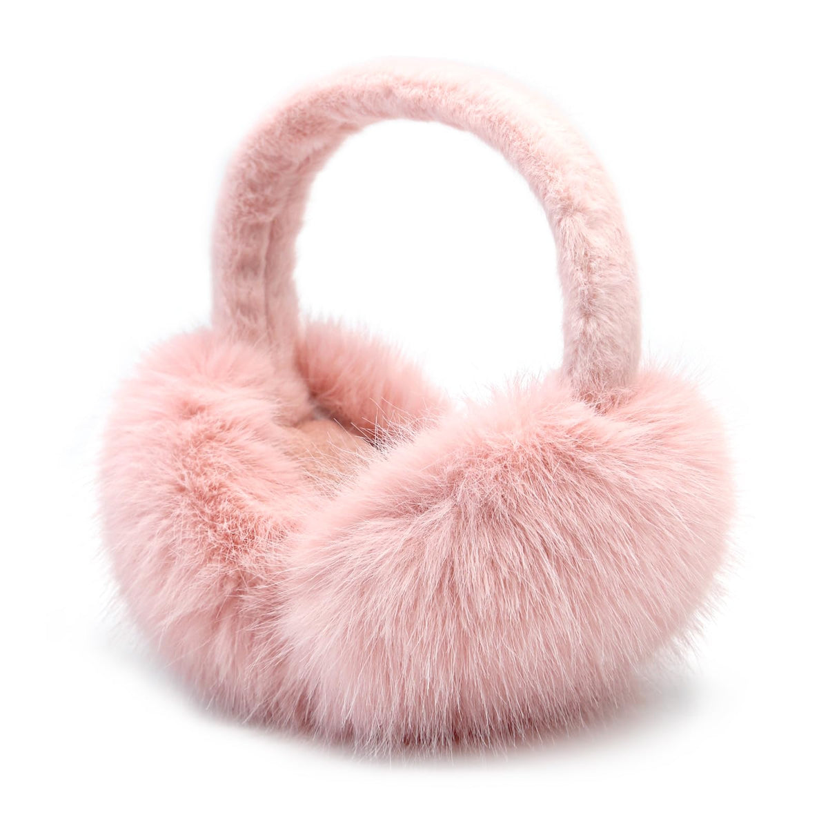 RUIKUNA Women Winter Ear Muffs Fluffy Faux Fur Earmuffs Foldable Ear Warmer Girls Soft Ear Covers