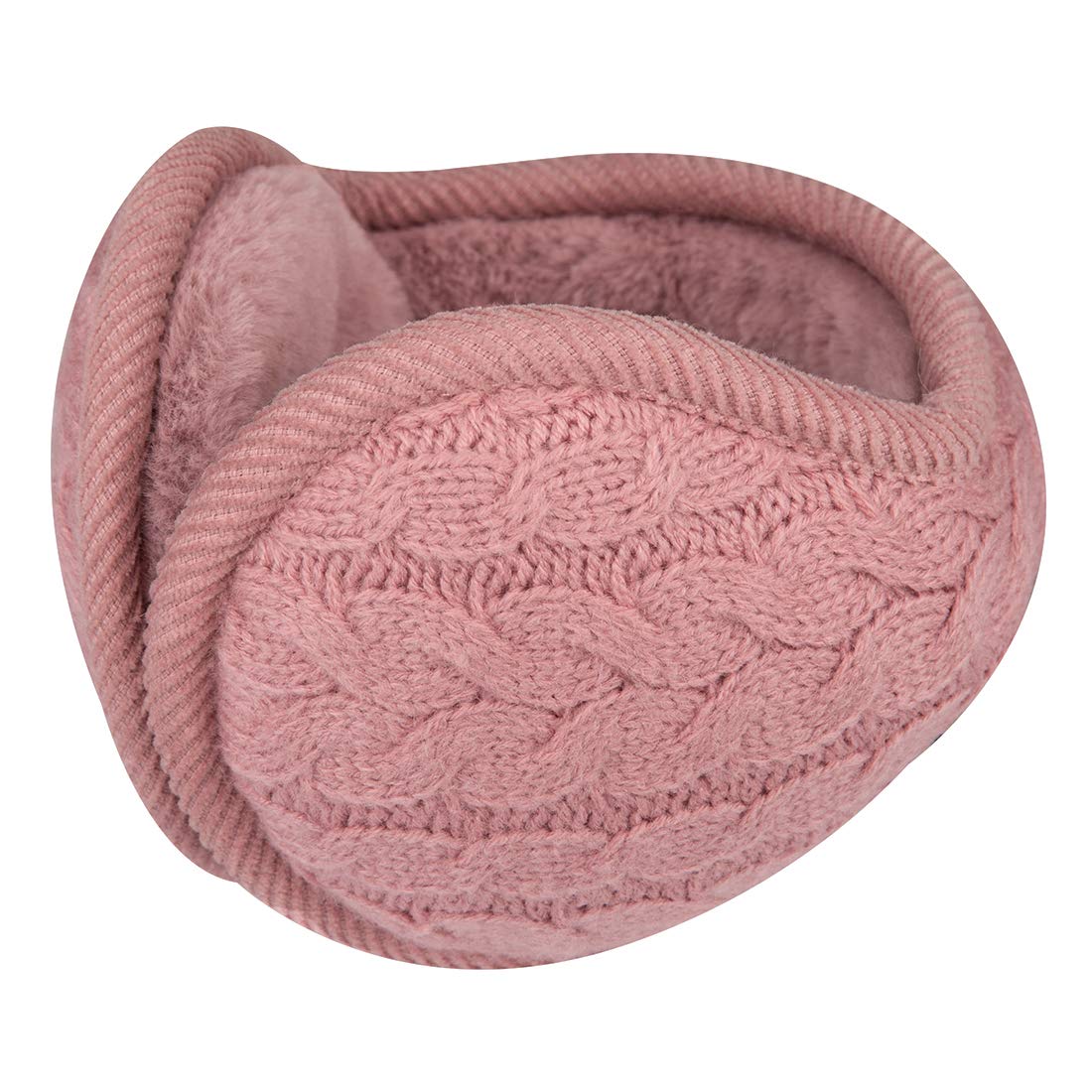 Surblue Unisex Warm Knit Earmuffs Ladies Outdoor Soft Cozy Winter Pure Color Fur Earwarmer